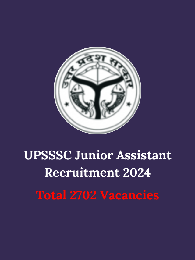 UPSSSC Junior Assistant Recruitment 2024