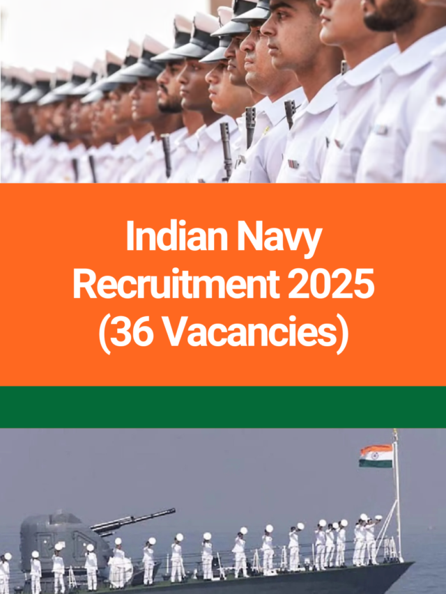 Indian Navy Recruitment 2025 (36 Vacancies)