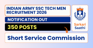 Sarkari Saathi 2 Indian Army SSC Tech Men Recruitment 2026